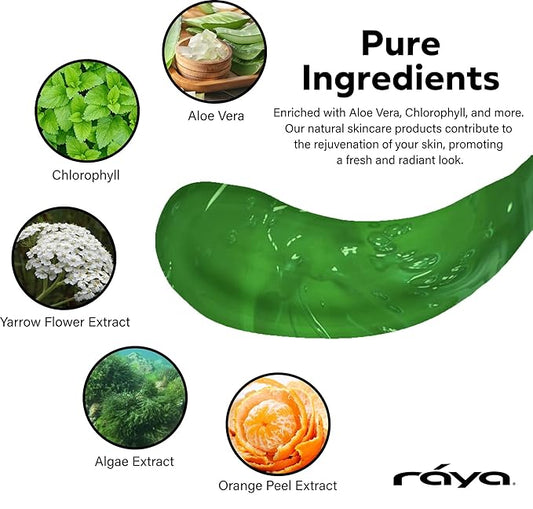Raya Chlorophyll Masque (607) | Tightening Facial Treatment Mask for All Skin | Reduces Fine Lines and Wrinkles | Skin Tightening Mask for Face Skin Care | Face Masks Skincare