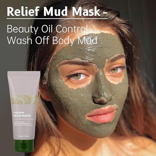 TLM Recovery Mud Mask | Relief Mud Mask | Korean Mud Masks for Face | Hydrating & Moisturizing Deep Pore Cleanser (With brush)