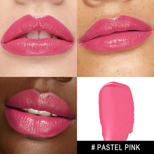 MAKI YIKA Moisture Pink Lipstick for Women Hydrate Lip Balm for Dry Cracked Lips Weightless Glossy Lip Color Juicy Finish,MA062 Pastel Pink