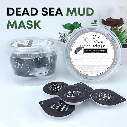 NURINA Dead Sea Clay Masks - Deep Sea Mineral Pore Cleanser & Blackhead Remover Individual Use Face Masks Dirt Oil Eliminating Single Use Cup Mud Mask – 20pcs/Bucket (DEAD SEA MUD MASK)
