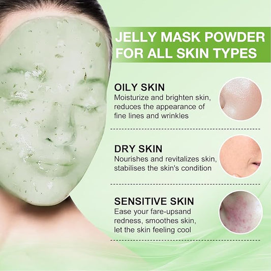 Jelly Mask for Facials Professional, Hydrating & Moisturizing Peel-Off Natural Gel Face Mask SkinCare, Professional Spa Use Jelly Face Masks, Deep Hydration & Glow 23 Fl Oz (Tea Tree)