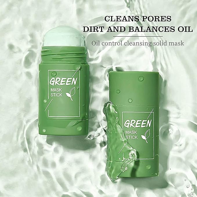 Green Tea Blackhead Remover Mask Stick for Face, Deep Cleansing, Poreless Skin Treatment, Unisex