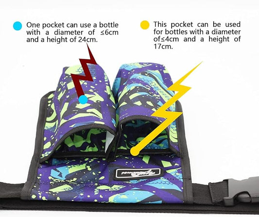 Massage Bottle Bag Massage Therapist Holster Massage Lotion Holster Massage Oil Holster(YR2KD-MiCai-LV)