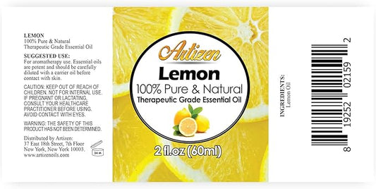 Artizen 2oz Oils - Lemon Essential Oil - 2 Fluid Ounces