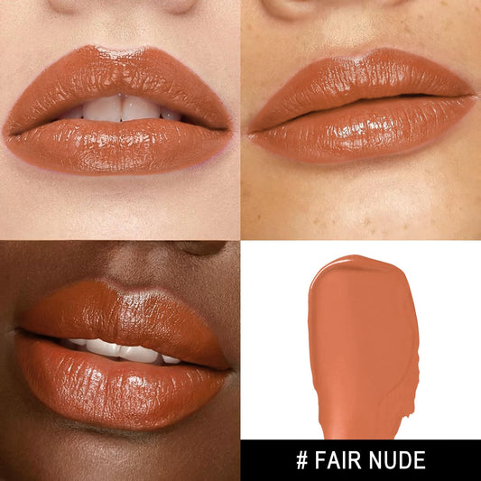 MAKI YIKA Moisture Nude Lipstick for Women Hydrated Tinted Lip Balm for Dry Cracked Lips Weightless Glossy Lip Color Juicy Finish,MA064 Fair Nude