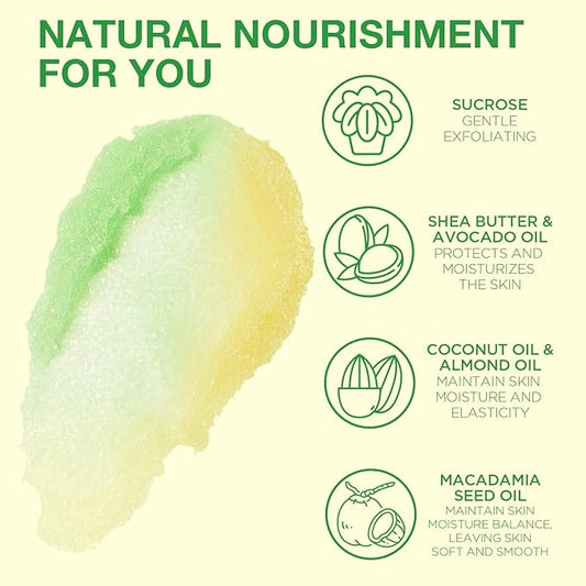 Vanilla Sugar Scrub, Vanilla Body Scrub for Smooth and Moisturized Skin, Natural Gifts for Women, 9.52oz