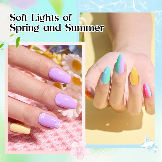 Beetles Gel Nail Polish Seasons Impressions Collection - 25 Colors Uv Gel Nail Kit Brown Burgundy Black White Red Pink Nude Green Purple Blue Glossy Matte Glitter Top Base Coat Gifts for Women