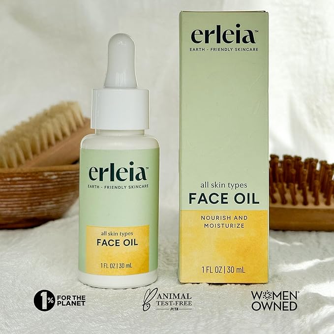 All Skin Type Face Oil, Lightweight Moisturizing Facial Oil Balances and Nourishes, Vegan, Cruelty-Free, Travel-Friendly Compostable Bottle
