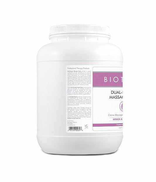 BIOTONE Dual-Purpose Massage Crème with Arnica and Ivy Extracts, Pure Ingredients, Effortless Glide, Luxurious Feel, More Workability, Less Reapplications