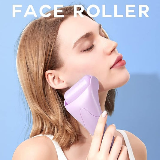 Teenitor Purple Ice Roller for Face, Anxiety Relief Items, Ice Face Roller Skin Care, Cold Roller for Puffiness, Roller Freezer Facial Massager Skin Care Tools