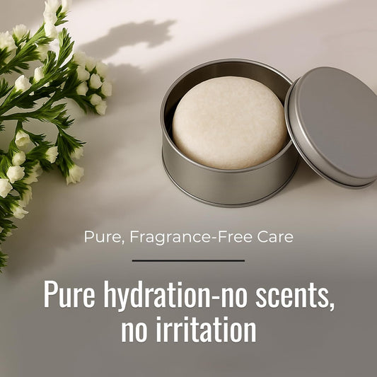 Simply Unscented Shampoo Bar, Vegan Solid Hair Cleanser for Sensitive Scalps & Fragrance-Free Care, Zero Waste, Travel-Friendly