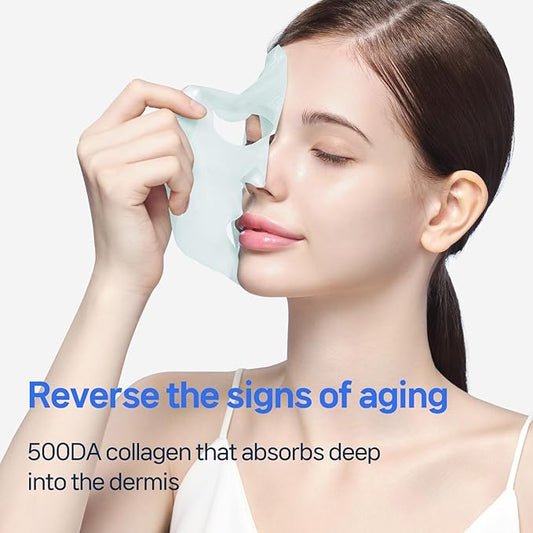 HYALCOLLAGEN Hydrolyzed Collagen Face Masks, Moisturizing and Vitalizing, 23g each, Value Pack of 8