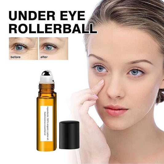 Rollerball Castor Oil And Frankincense, 10 ML Castor Oil And Frankincense Eye Roller, Castor Oil Frankincense Rollerball Under Eye, Castor Oil Roller Ball (3pcs)