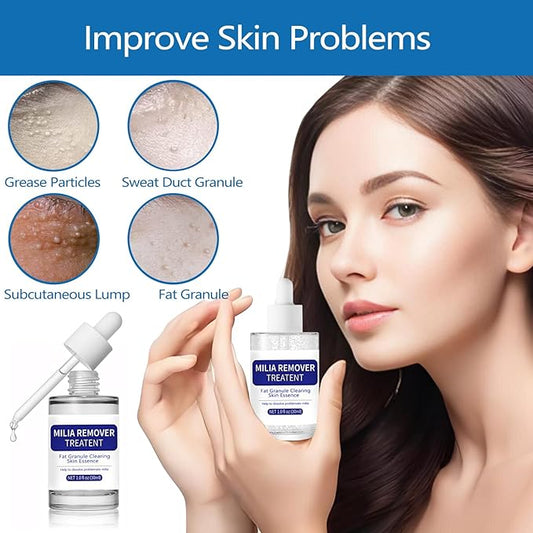 Milia Remover Treatment Serum, Milia Remover for Eyes & Face,Deep Clear to Get Glow Skin 0.85 oz