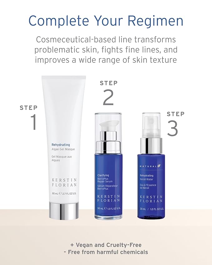 Kerstin Florian Rehydrating Algae Gel Masque | Hydrating Face Mask for Dry Skin | Clarifies & Nourishes with Plant Extracts | 2.7 fl oz