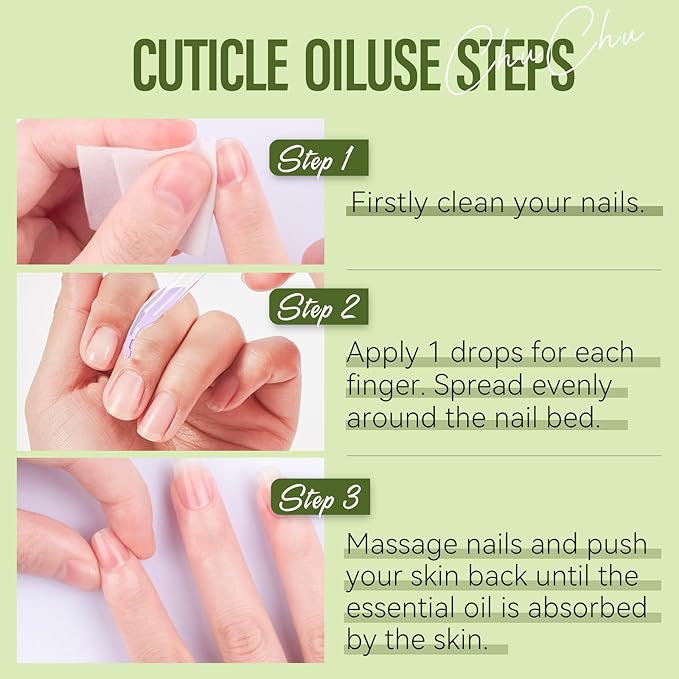 CHUCHU Cuticle Oil for Nails: Jojoba Nail Cuticle Oil for Repair and Strengthening Nails - Vitamin B & E Moisturizes Cuticle and Nail's Skin - Prevents Hangnails and Chapped 15ML Aloe