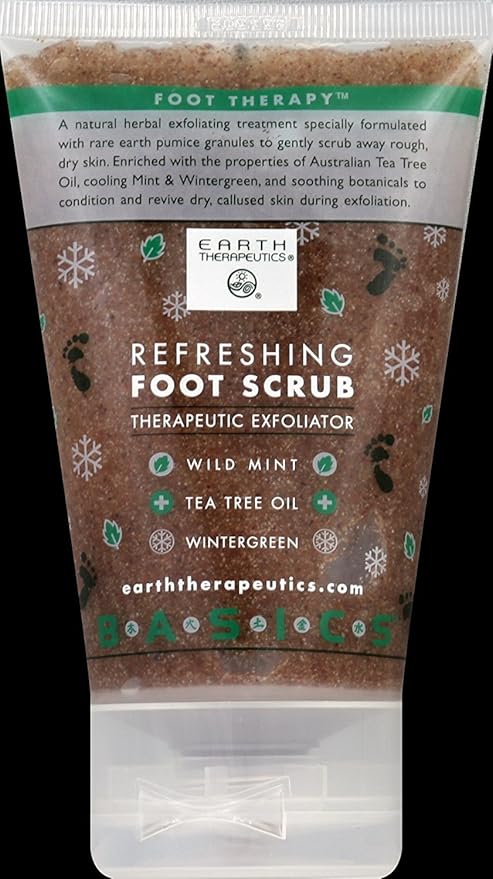 EARTH THERAPEUTICS FOOT SCRUB,REFRESHING, 4 OZ8