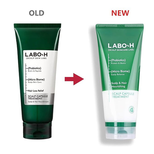 L.A.B.O-H Scalp Capsule Treatmentt- Korean Hair & Scalp Care with Green Probiotics - Moisturizing Low pH Formula for Dry Scalp - Scalp Detox & Moisturizer (200ml x 1pack)