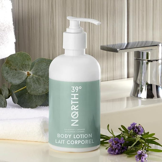 Body Lotion - Eucalyptus & Lavender Scent - Featured in Courtyard by Marriott and Residence Inn Hotels - Hydrating & Moisturizing - All Natural Body Lotion - 8.5oz
