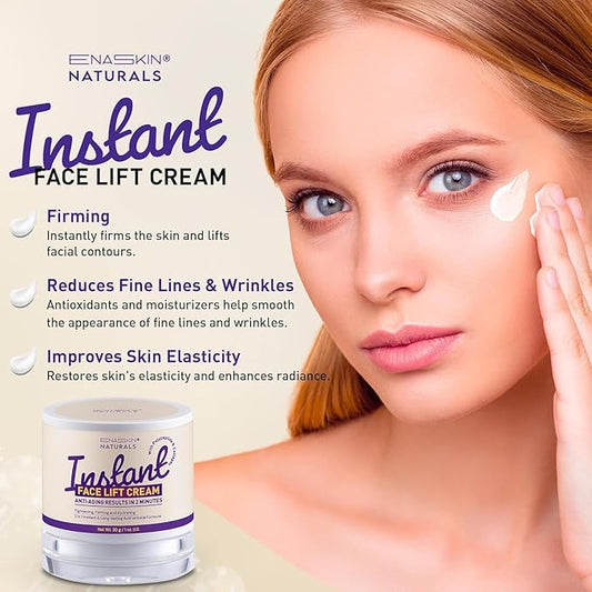 Enaskin Naturals Instant Face & Eye Tightener Cream: Wrinkle Filler for Deep Wrinkles and Fine Lines for Face Within 2 Mins - Instant Wrinkle Eraser for Women and Men- Temporary Eye Lift Cream