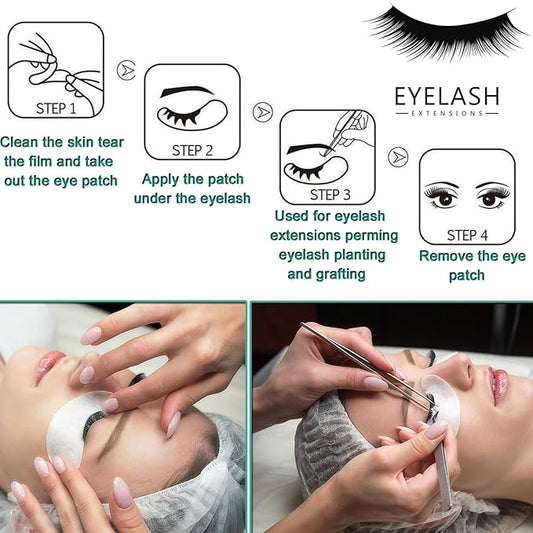 50 Pair Under Eye Pads, Eyelash Extension Lint Free Gel Patches for Beauty Salon False Eyelash Extensions Grafting (purple)