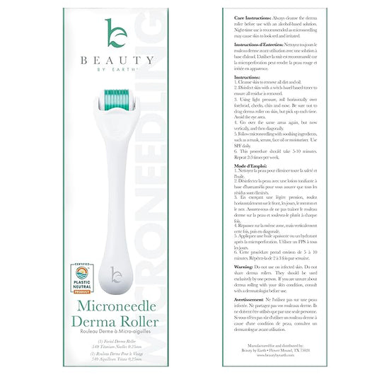 Beauty by Earth Jade Roller for Face & Derma Roller - Face Massager Skin Care Tools with Small Eye Roller