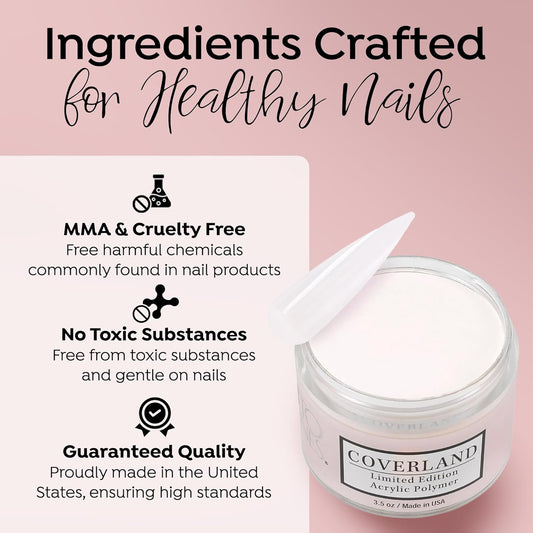 Coverland Acrylic Powder 3.5oz "Light White" - Limited Edition