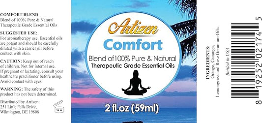 Artizen Comfort Blend Essential Oil (100% Pure & Natural - Undiluted) Therapeutic Grade - Huge 2oz Bottle - Perfect for Aromatherapy, Relaxation, Skin Therapy & More!