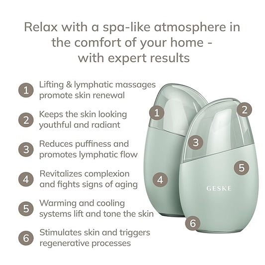 SmartAppGuided™ Cool & Warm Eye & Face Massager | 7 in 1 | Multi Massager | Face & Neck | Battery-free Cooling & Warming | Firms, Relaxes & De-Puffs Skin | Eye-Nose Area Targeted Design