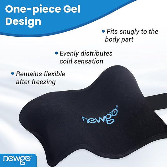 NEWGO Bundle of Gel Cold Eye Mask + Multipurpose Gel Cold Pack