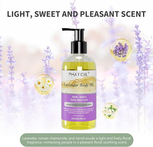 260 ml (8.8 fl.oz) Lavender Body Oil and Frankincense Body Oil
