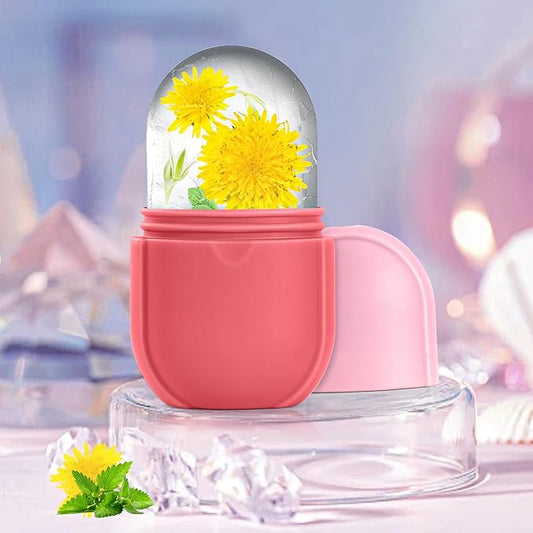 Ice Roller for Face and Eye, Ice Face Roller, Ice Roller Skin Care Tools Gifts for women,Silicone Ice Mold for Beauty(Pink)
