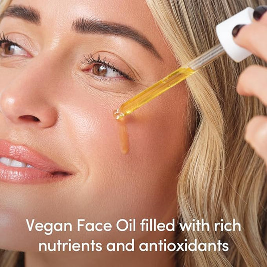 Face Oil - Hydrating Face Oil with Rich Nutrients and Antioxidants - All Skin Types, Vegan, Cruelty Free, Fragrance Free, 1 FL OZ