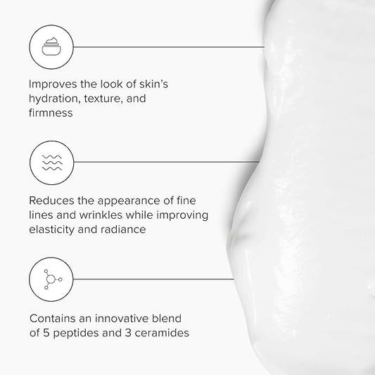 DRMTLGY Peptide Night Cream Face Moisturizer. Fragrance Free and Oil Free Hydrating Facial Moisturizer for All Skin Types. 2.1 oz