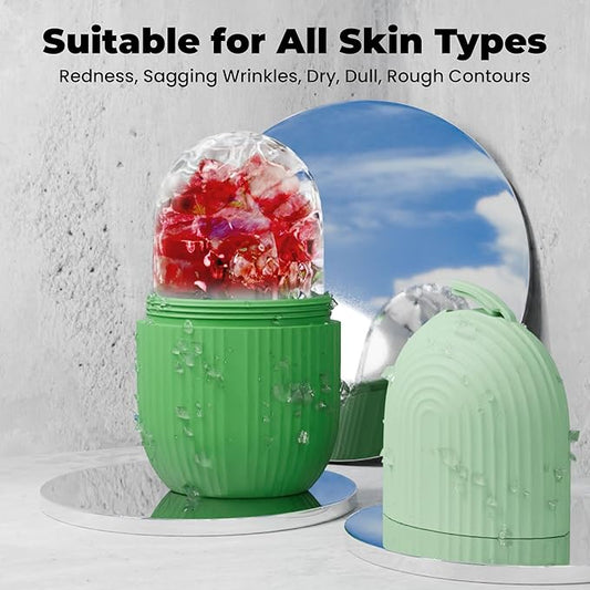 ROSELYNBOUTIQUE Ice Roller for Face Massager Self Care Gifts for Men Women Facial Skincare Tools (Green)