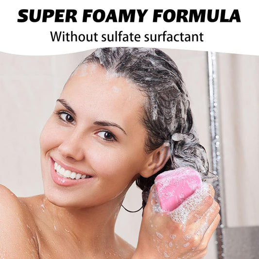 Shampoo Bar and Conditioner Bar Set - Promote Hair Growth & Strengthening, Paraben Free and Sulfate Free with Natural Castor Oil for Men & Women Thinning Hair, 2pc Set