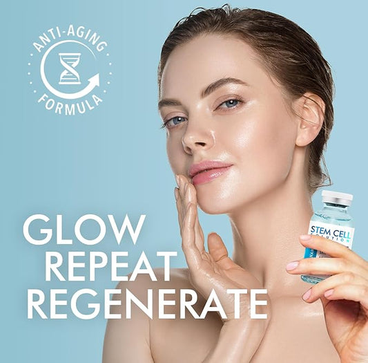Stem Cell Serum for Face, Anti Aging Microneedling Serum Uses with or without Micro Needling, Smooths Wrinkles and Moisturizes Skin