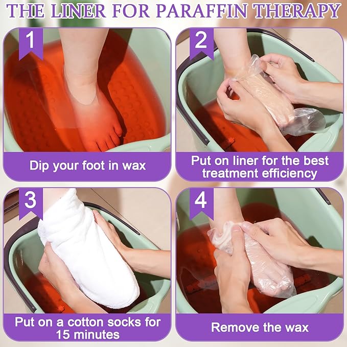 BUSOHA 300 Pcs Disposable Socks Foot Mask - Plastic Foot Covers Foot Moisturizing Socks for Paraffin Baths Spa Socks for Cracked Heel Repair Moisturizing Socks for Women and Men