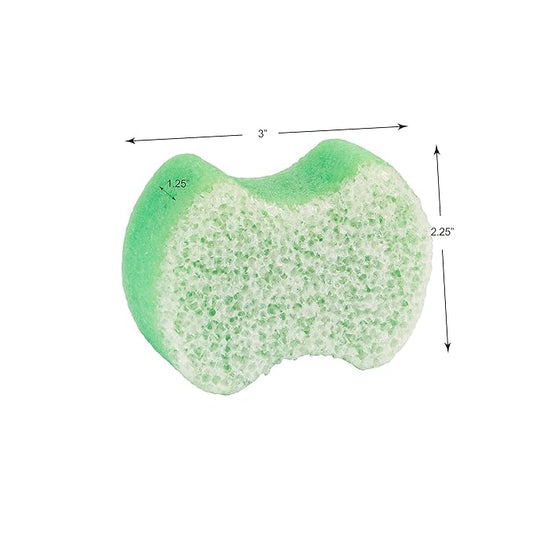 Spongeables Pedi Scrub Foot Buffer, Contains Shea Butter and Pedicure Oil for Moisturizer, Exfoliator for Soften Skin, Green Apple, 1 Count