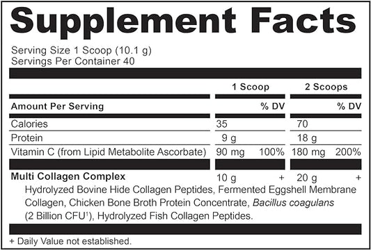 Ancient Nutrition Collagen Peptides Powder, Multi Collagen Protein, Women & Men, Vitamin C, Probiotics, Hydrolyzed Collagen, Supports Skin, Joints, Gut Health, Unflavored, 40 Servings