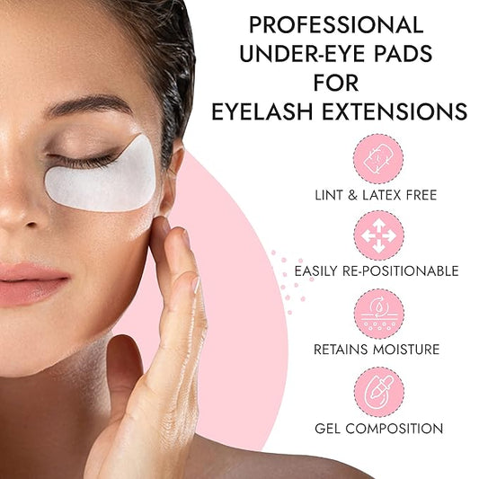 Biogel Eye Pads For Eyelash Extension, Under Eye Pads Eyelash Extension Supplies - 15 Sheets (30 Pairs)