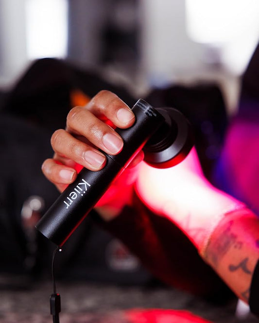 Red & Blue Light Therapy for Face and Neck, Beauty Wand with Dual Light and Infared Modes