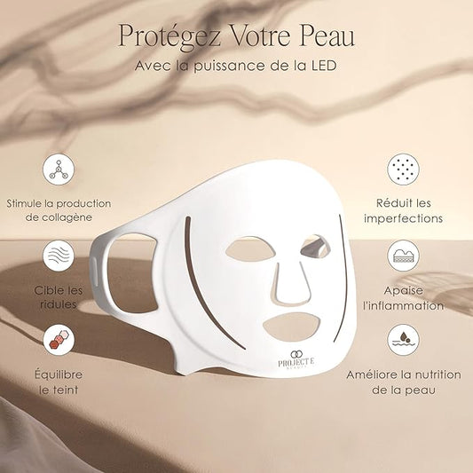 LED Light Therapy Mask by Project E Beauty | Anti-Aging & Anti-Blemish (Silicone Mask)