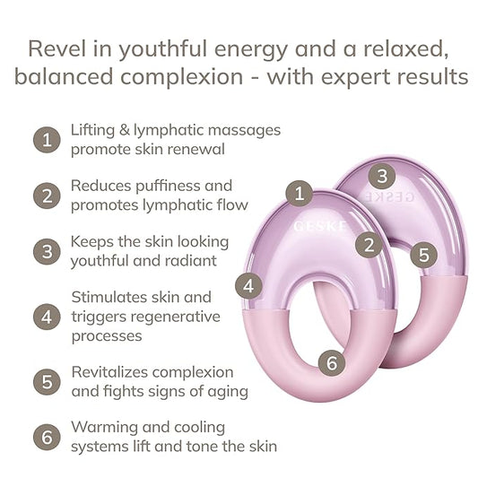 SmartAppGuided™ Cool & Warm Eye Massager | 7 in 1 | Multifunctional Massager | Eyes & Face | Battery-free Cooling & Warming | Firms, Relaxes & De-Puffs Skin | Ring-shaped Design for Easy Grip