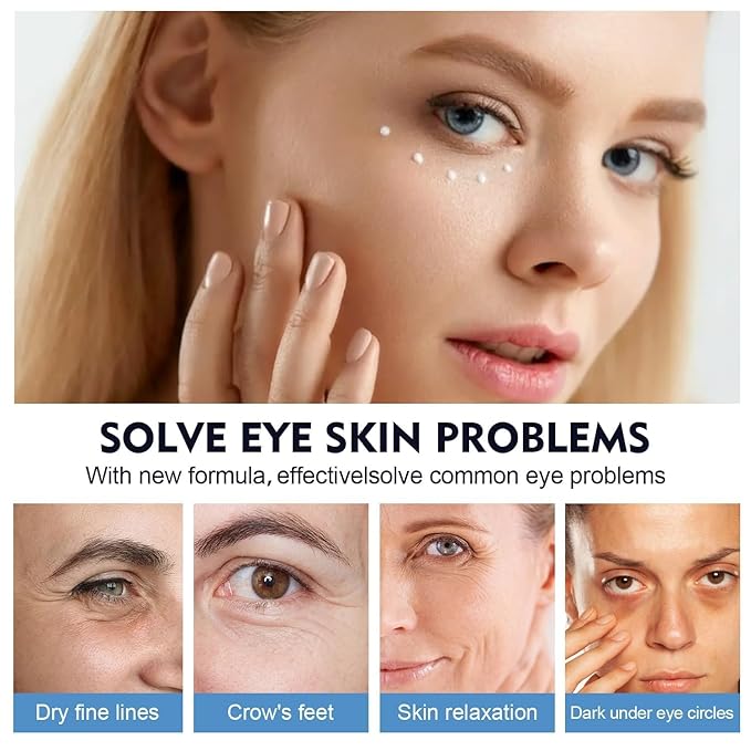 Instant Firm Eye Tightener, Instant Eye Firm Tightening Cream, Tightener Cream for Under eye Bags, Dark Circles, Puffiness, Delicate Skin - 1PC