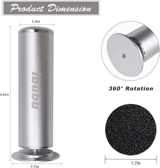 Electric Feet Callus Remover Professional Powerful Foot File Pedicure Grinder Sanders with 60PCS Replacement Sandpaper Discs Heel Scraper for Dead Dry Crack Skin Calluses Speed Adjustable Silver