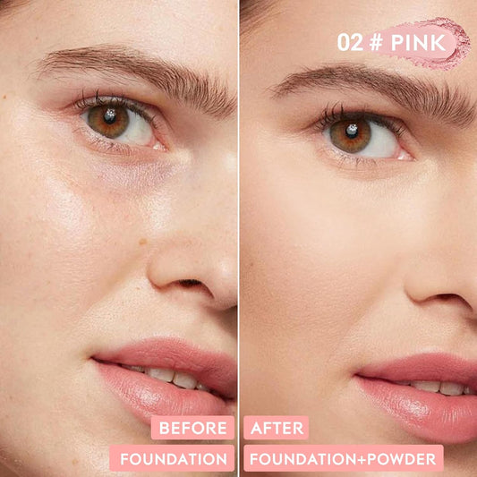 Vevivia Setting Powder - Creaseless Face Powder, Long Lasting Loose Powder Makeup with Blurring and Brightening Finish, Loose Setting Powder for All Skin Types, Shine Control, Up to 24 Wear, Pink