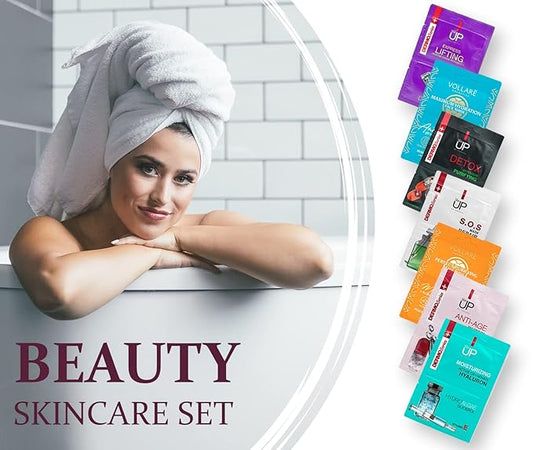 Face Mask Skin Care Collection (Pack of 7) - Skin Care Set of Face Masks Purifying, Hydrating & Soothing - Facial Masks Beauty Pack for All Skin Types, 2 x 5 ml each