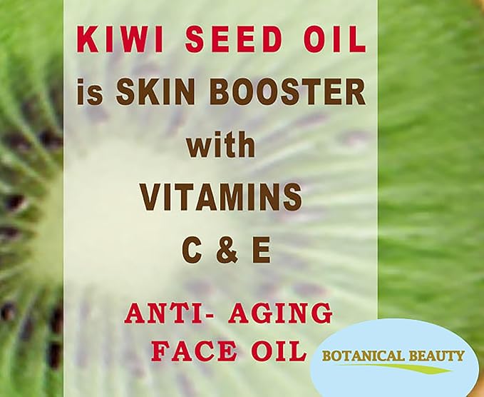 Botanical Beauty KIWI SEED OIL. 100% Pure Natural Undiluted Virgin Cold Pressed Carrier Oil 4 Fl.oz.- 120 ml for Face, Skin, Body, Hair, Nail Care