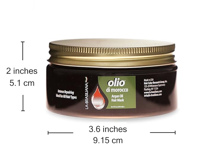 La-Brasiliana Olio Di Morocco Argan Oil Hair Mask, 8.45 fl.oz.